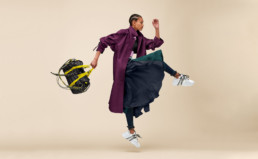 Fashion shoot of woman wearing athleisure