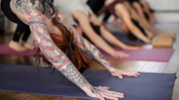 Women doing yoga