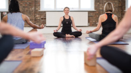 Women doing yoga